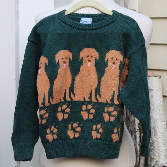Unique 1 Brenda Laukka Maine Golden Retriever Labrador Dog Handmade Sweater - Picture 1 of 6
